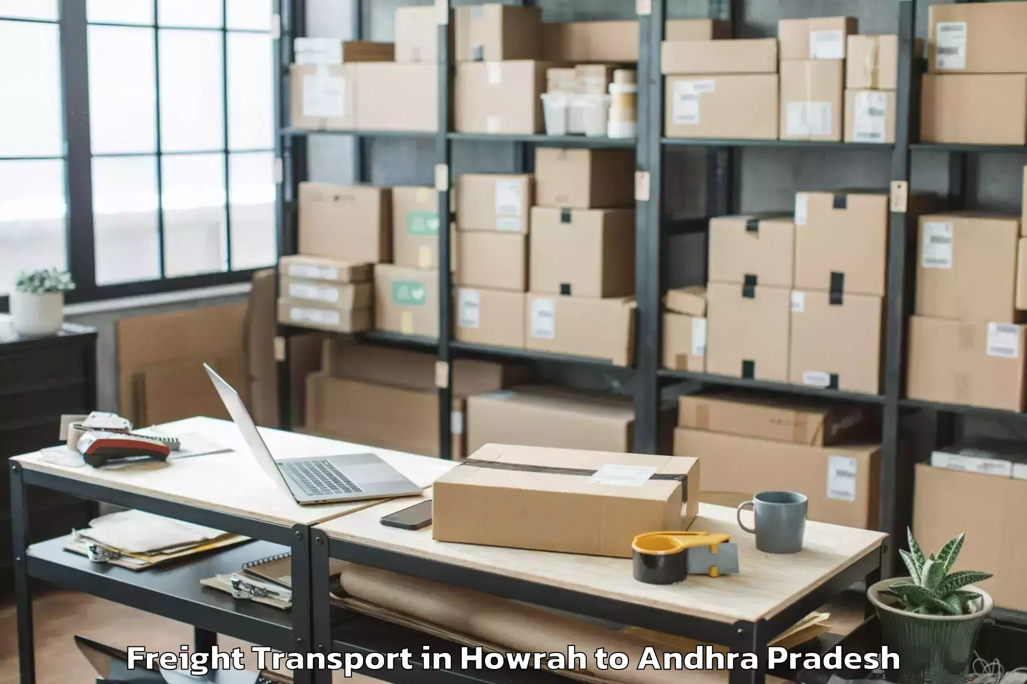 Easy Howrah to Pellakur Freight Transport Booking